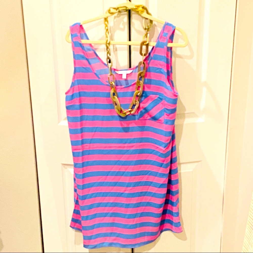 {Southern Tide} Sleeveless Striped Tank Dress